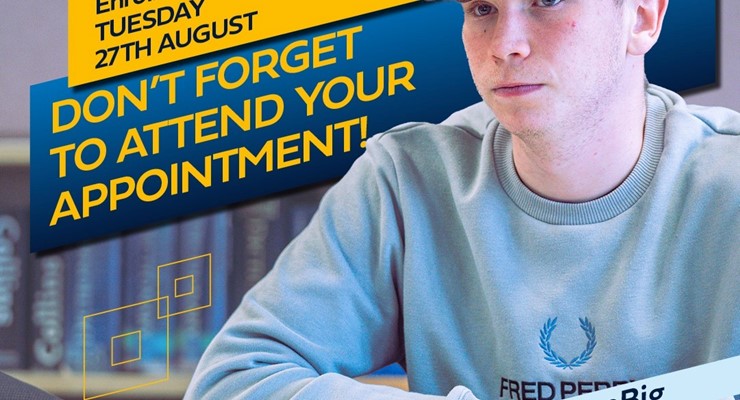 Enrolment starts on 27th August 2024 - Don't miss your appointment